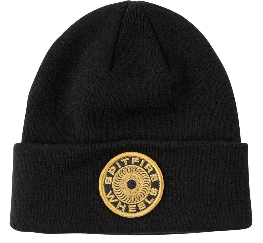 Spitfire Wheels Classic 87 Swirl Cuff Beanie Black/Gold