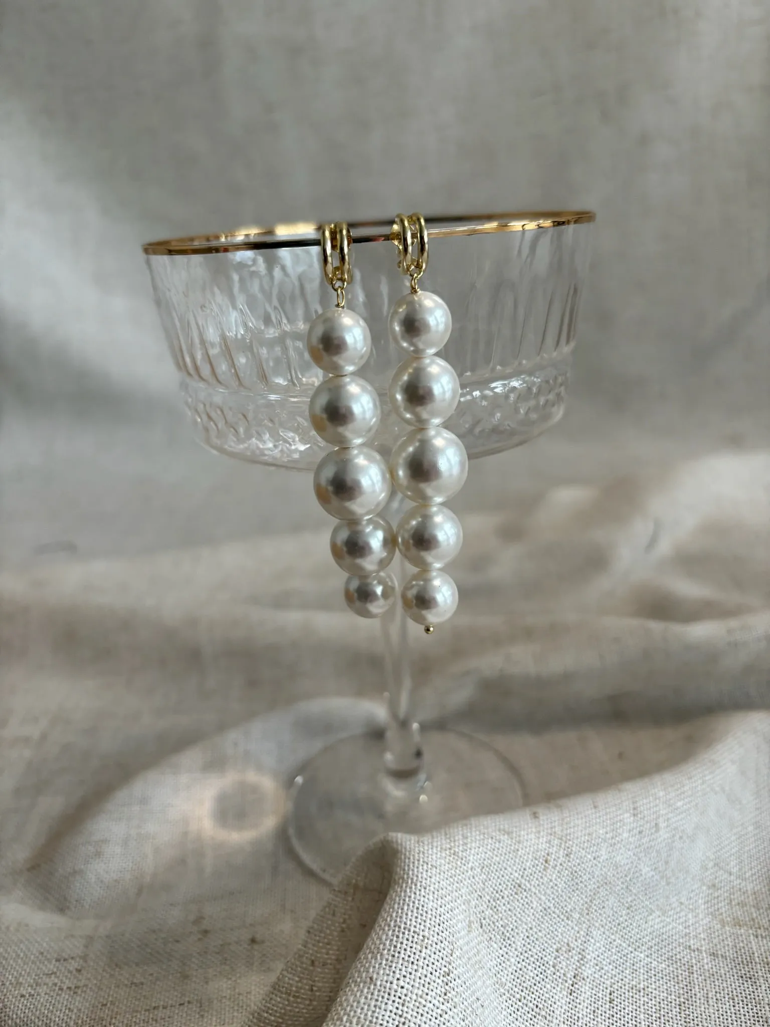 The Bardot Drop Earring - Pearl