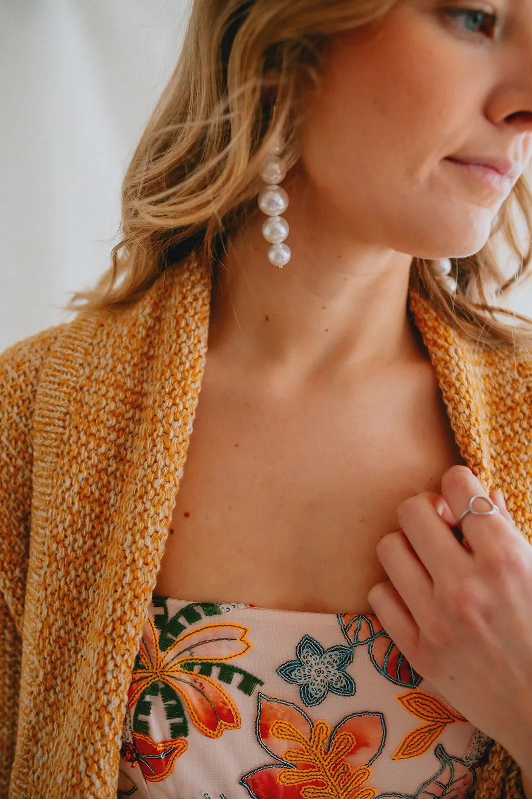 The Bardot Drop Earring - Pearl