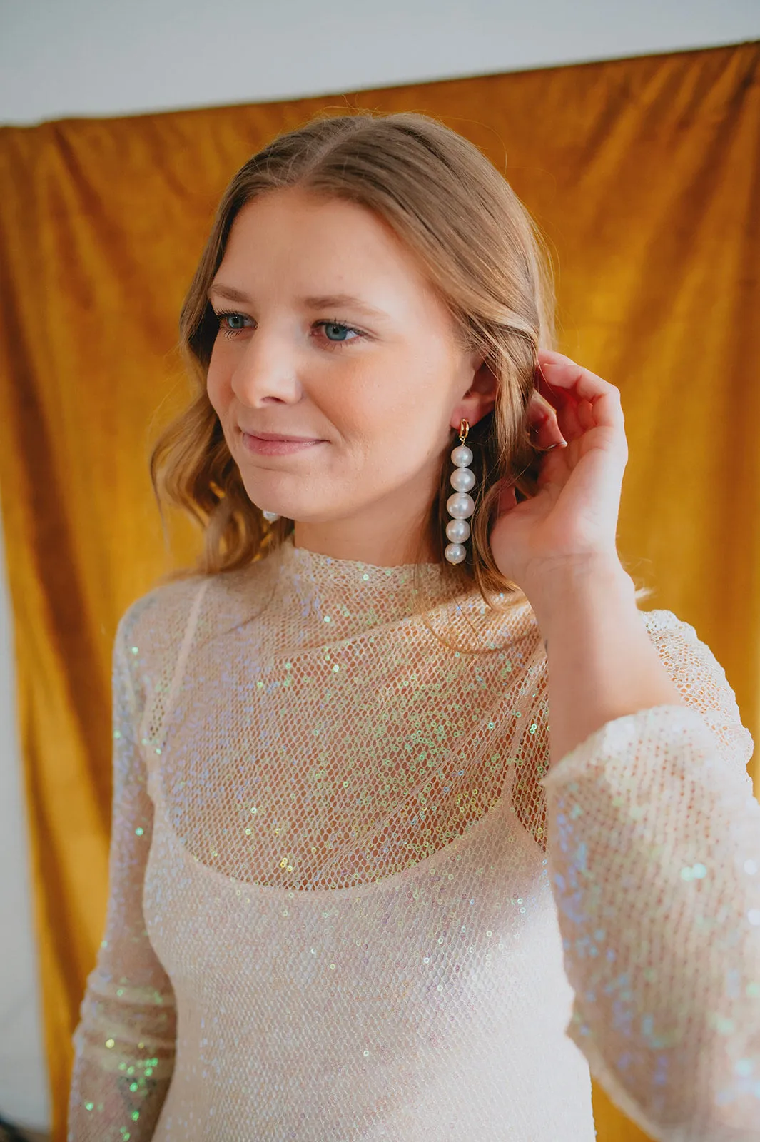 The Bardot Drop Earring - Pearl
