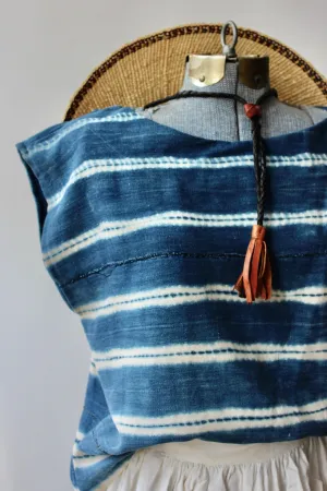The Highlands Foundry Indigo Shibori Top THF8