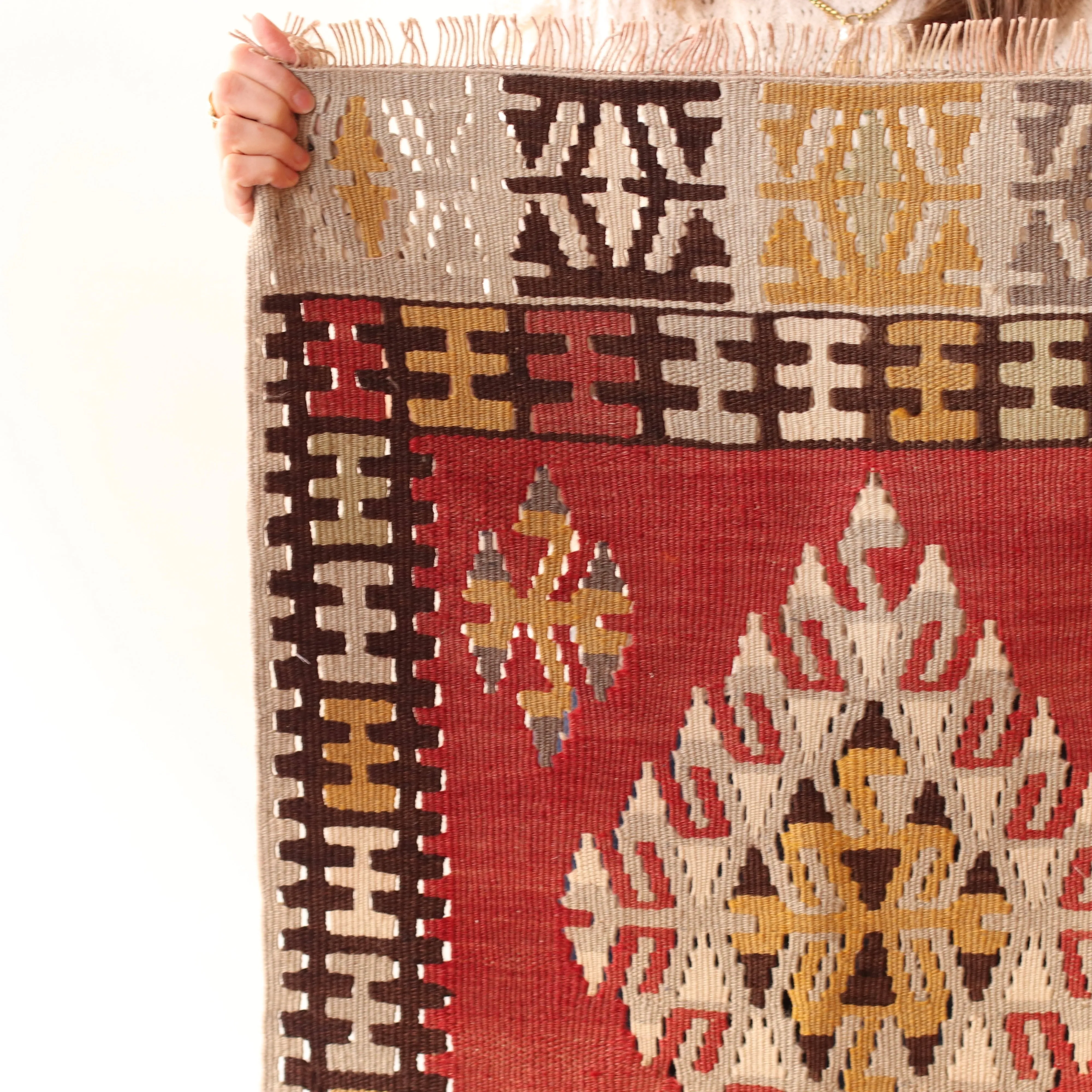 Turkish Rug Rust and Earth Tone Accents, RUG072