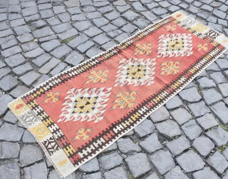 Turkish Rug Rust and Earth Tone Accents, RUG072