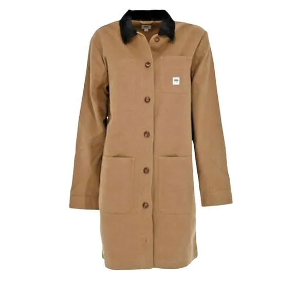 VANS Women's Size VN0A4SB6DZ9 Drill Long Chore Brown Jacket Cotton Contemporary