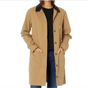 VANS Women's Size VN0A4SB6DZ9 Drill Long Chore Brown Jacket Cotton Contemporary