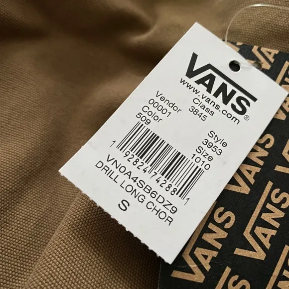 VANS Women's Size VN0A4SB6DZ9 Drill Long Chore Brown Jacket Cotton Contemporary