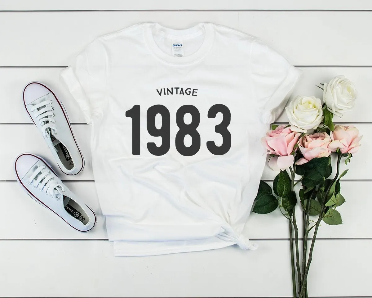 Vintage 1983 Birthday T-Shirt | 41st Birthday Party T-Shirt Cotton