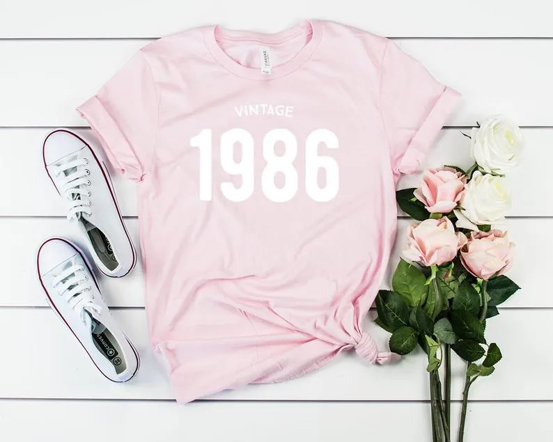 Vintage 1986 Women T-Shirt | 38th Birthday Party T-Shirt Cotton