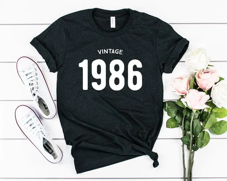 Vintage 1986 Women T-Shirt | 38th Birthday Party T-Shirt Cotton