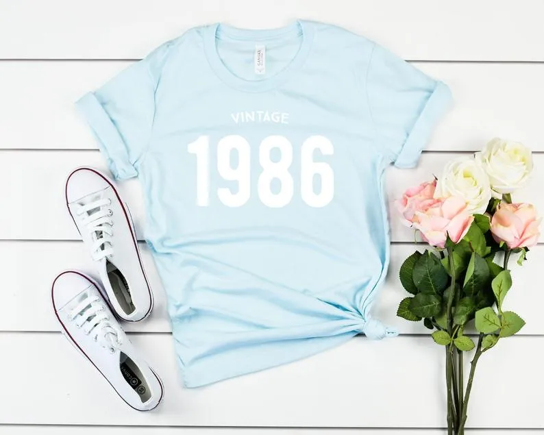Vintage 1986 Women T-Shirt | 38th Birthday Party T-Shirt Cotton