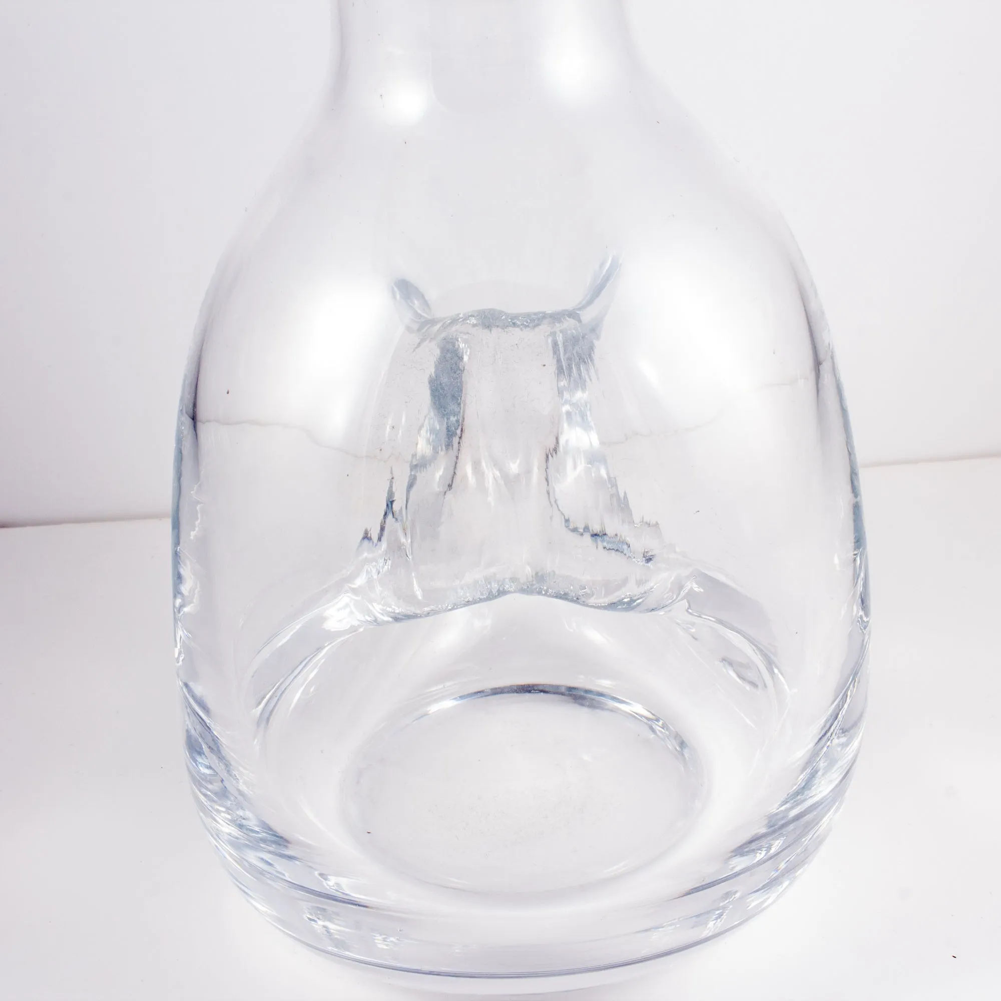 Vintage French Handblown Glass Carafe & Decanter