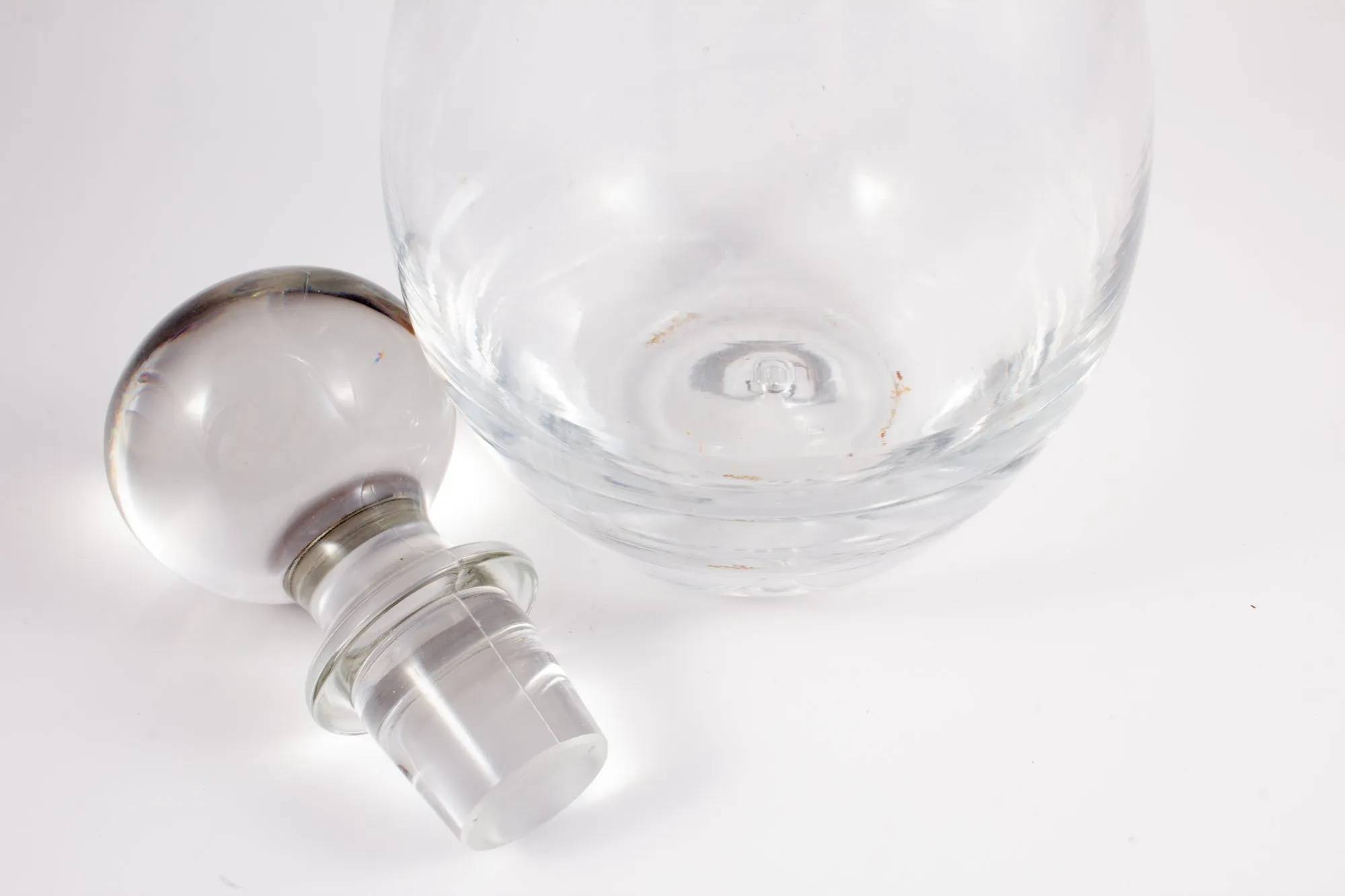 Vintage French Simple Glass Decanter