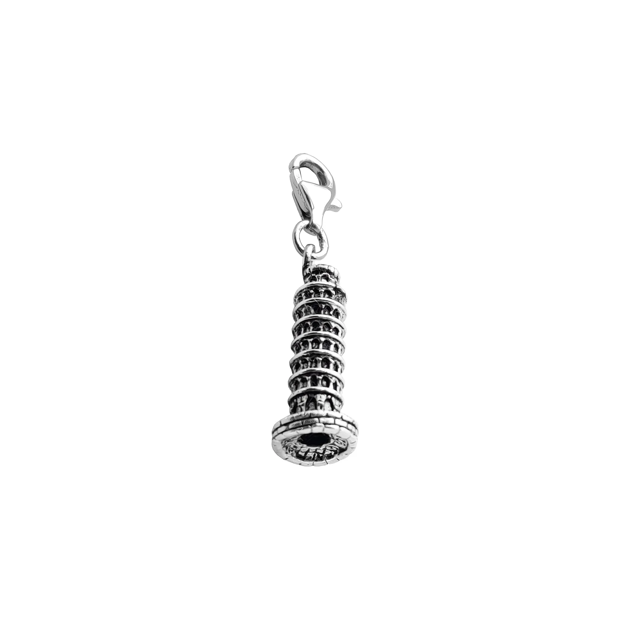 Vintage Tower of Pisa Charm/Pendant (Silver)