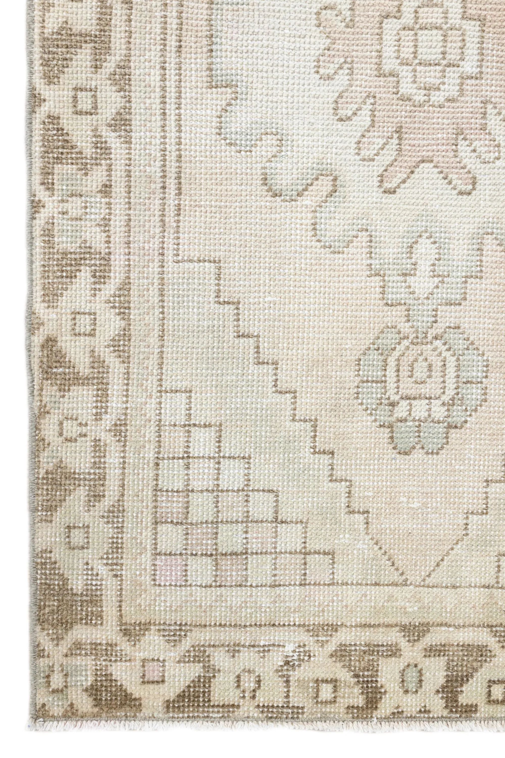 Vintage Turkish Oushak Runner Rug No. 327 | 2'6 X 9'6