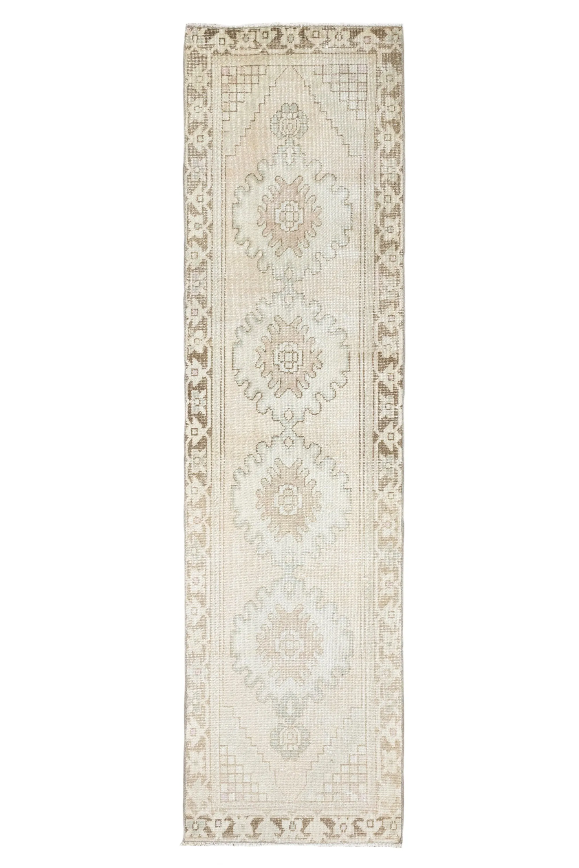 Vintage Turkish Oushak Runner Rug No. 327 | 2'6 X 9'6