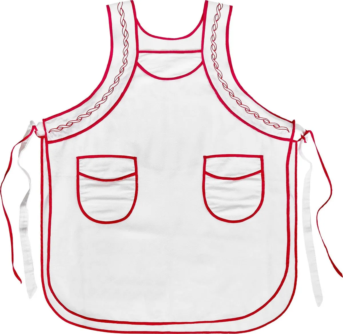 WHITE APRON - SIDE TIES