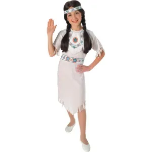 White Velvet Indian Girl Size L