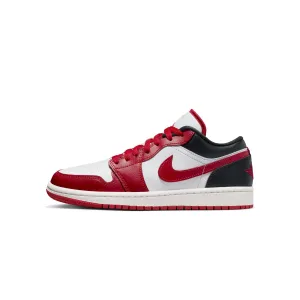 Women's Air Jordan 1 Low White/Gym Red-Black-Sail DC0774-160